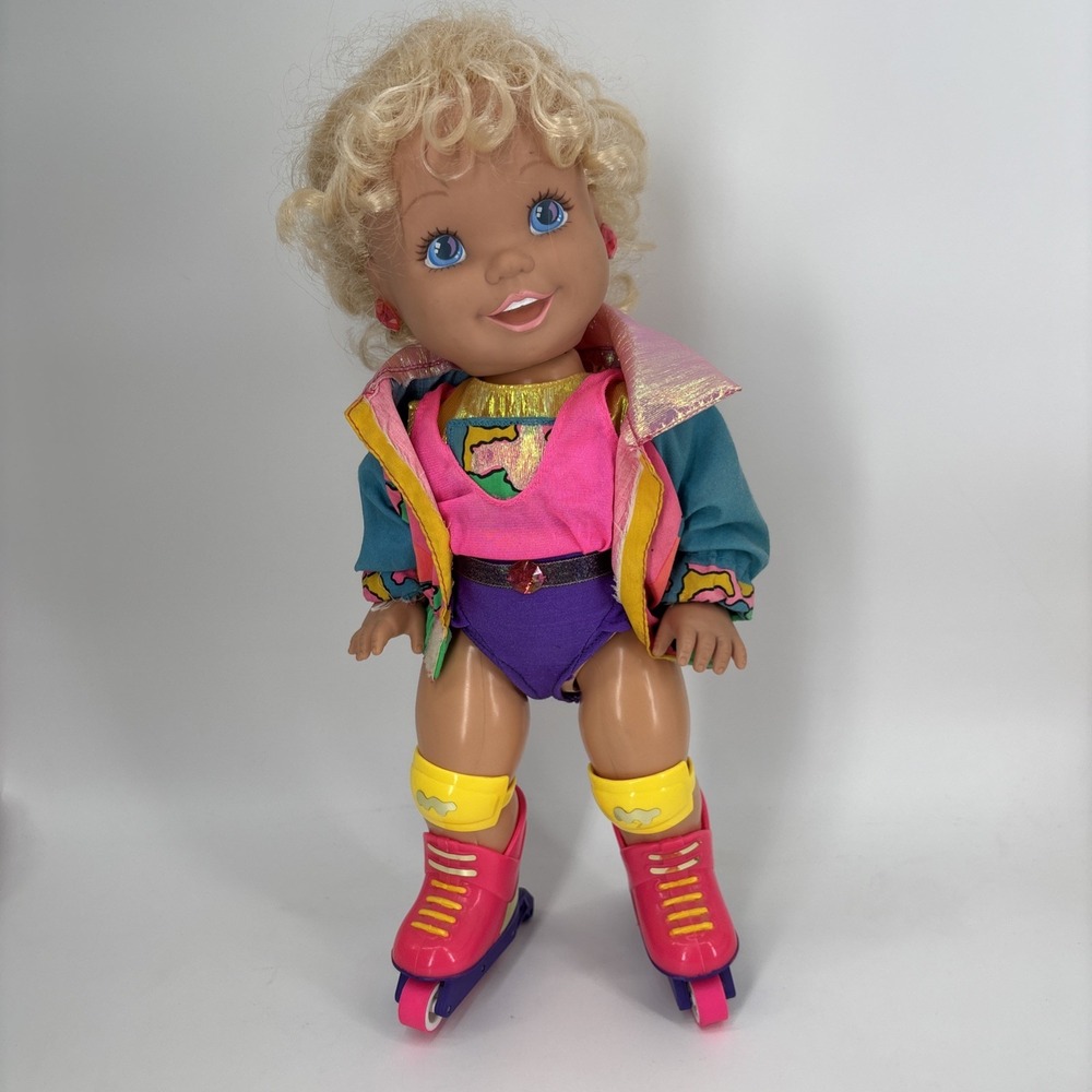 Vintage 1991 Tyco California Roller Baby Doll TESTED WORKING W Jacket Knee Pads